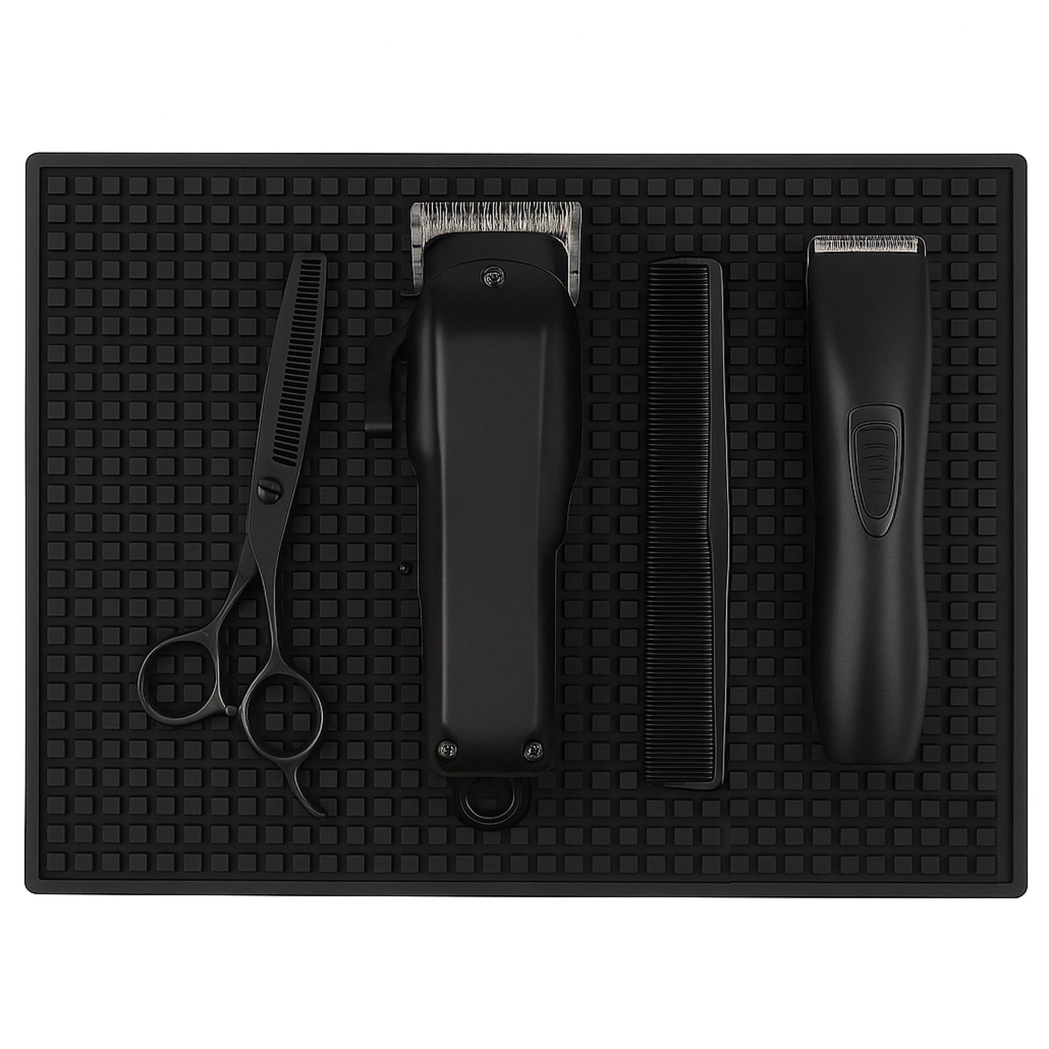 Anti-Slip Rubber Mat for Barber Tools Curl N Comb