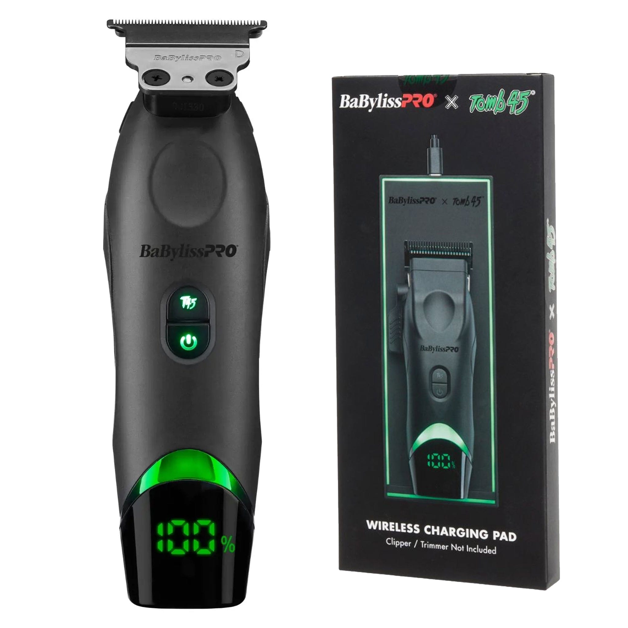 BaBylissPRO x Tomb45 Trimmer (FXT45T) with Wireless-Charging Mat (FXT45MAT) Curl N Comb