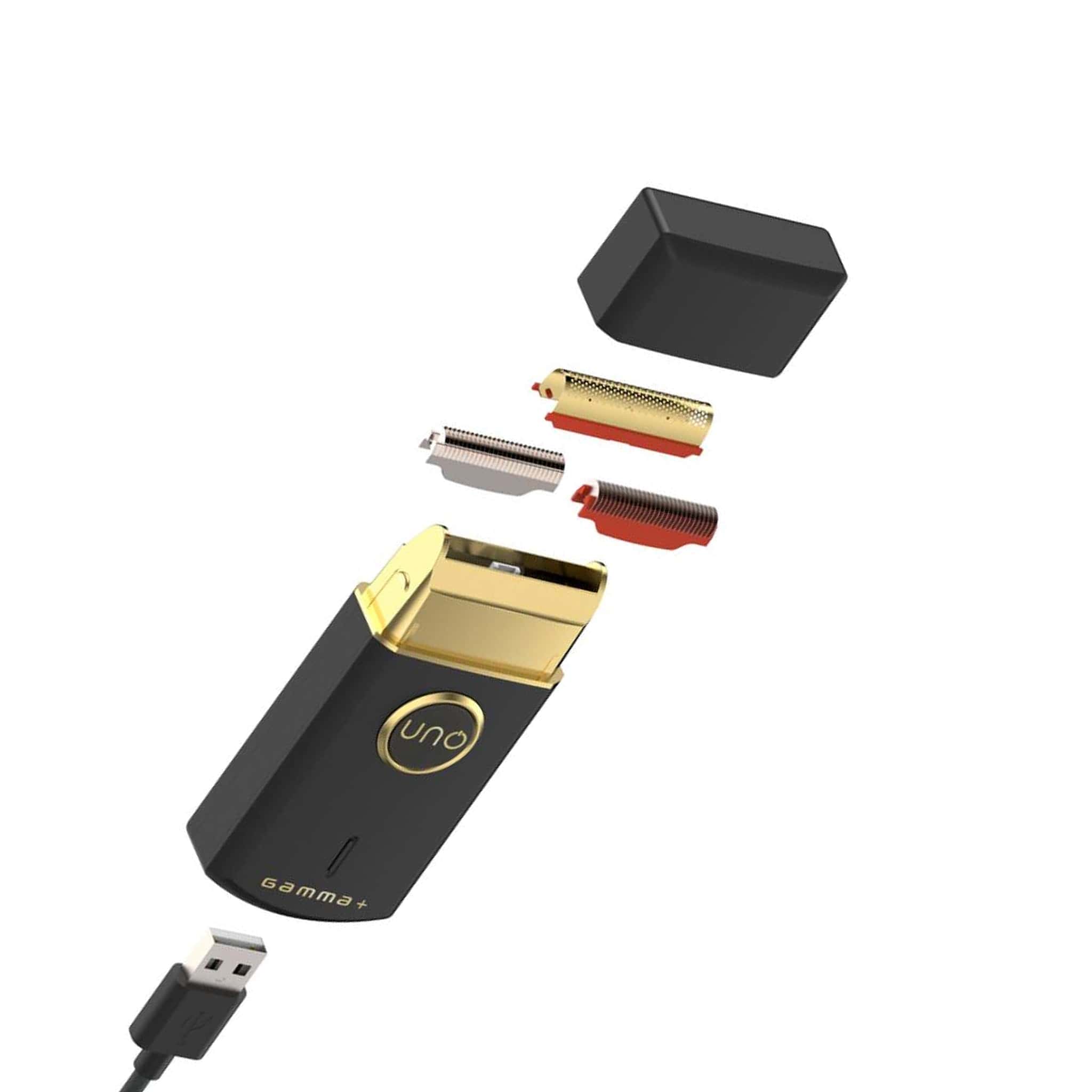 Gamma+ Boosted Clipper, Trimmer and StyleCraft Uno Single Foil Shaver Combo Set Curl N Comb