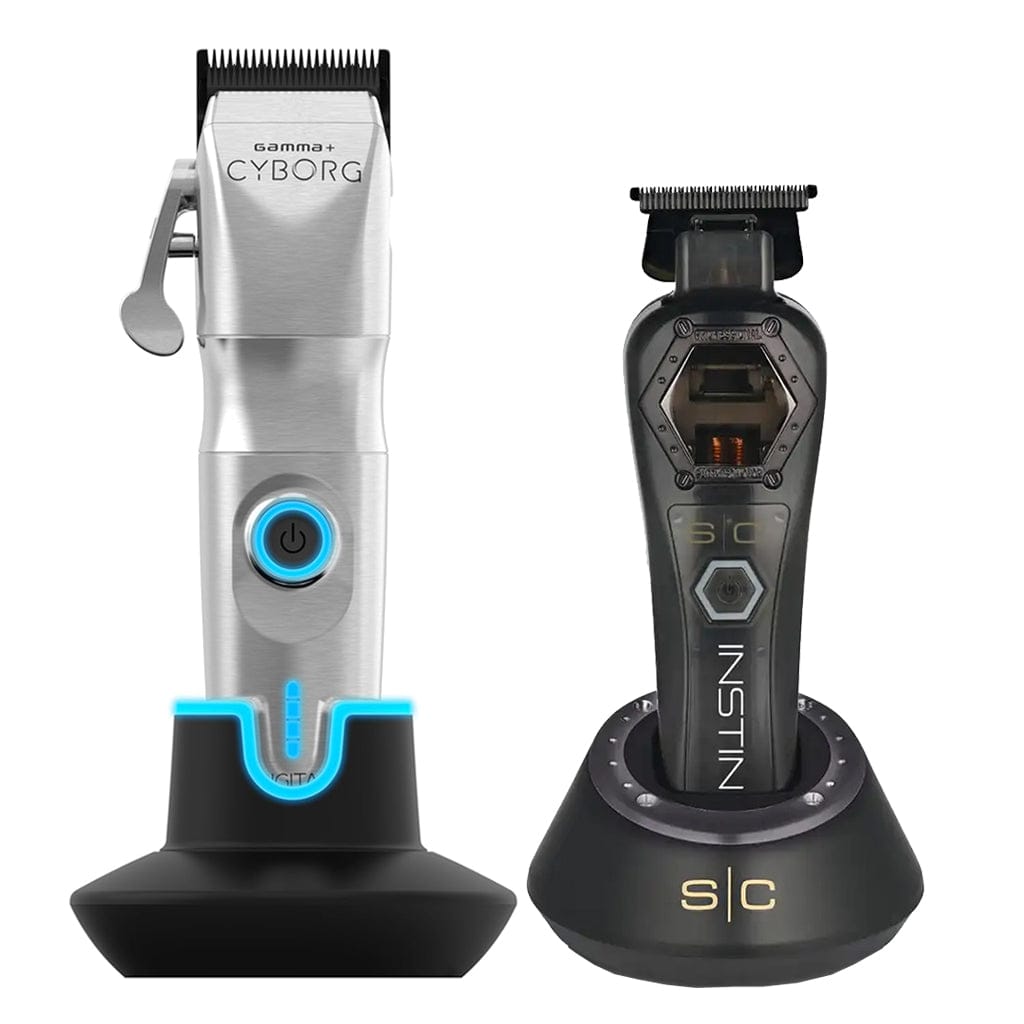 GAMMA+ Cyborg Professional Metal Cordless Hair Clipper and StyleCraft