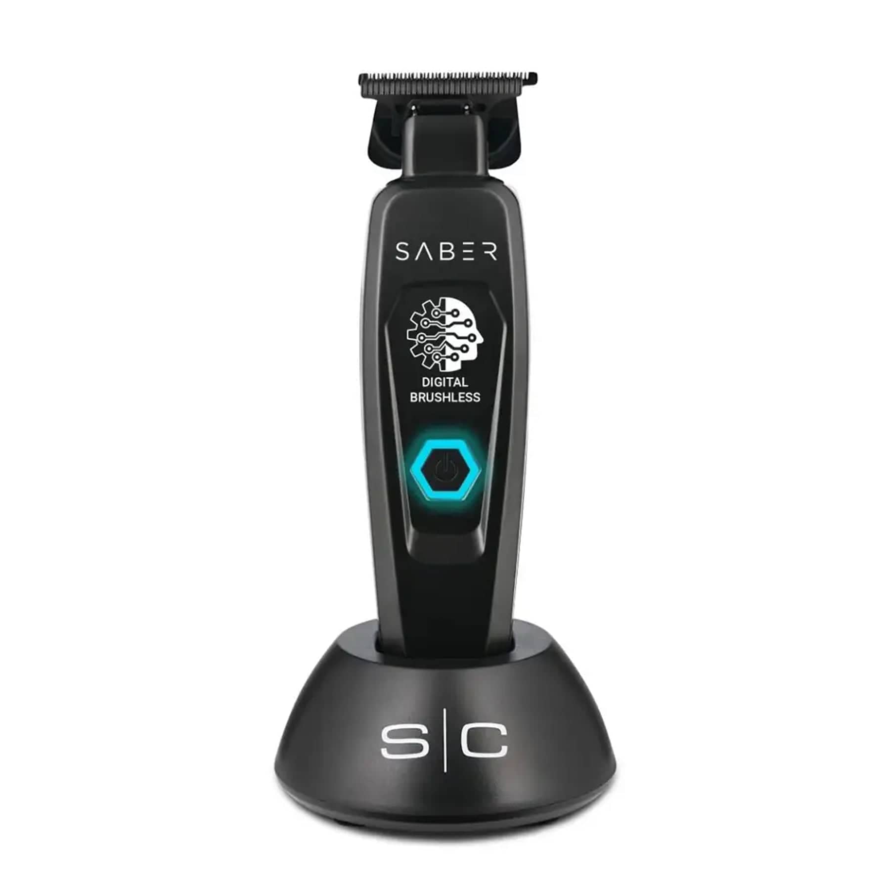 StyleCraft Saber Cordless Hair Trimmer – Black (SC403B) Curl N Comb